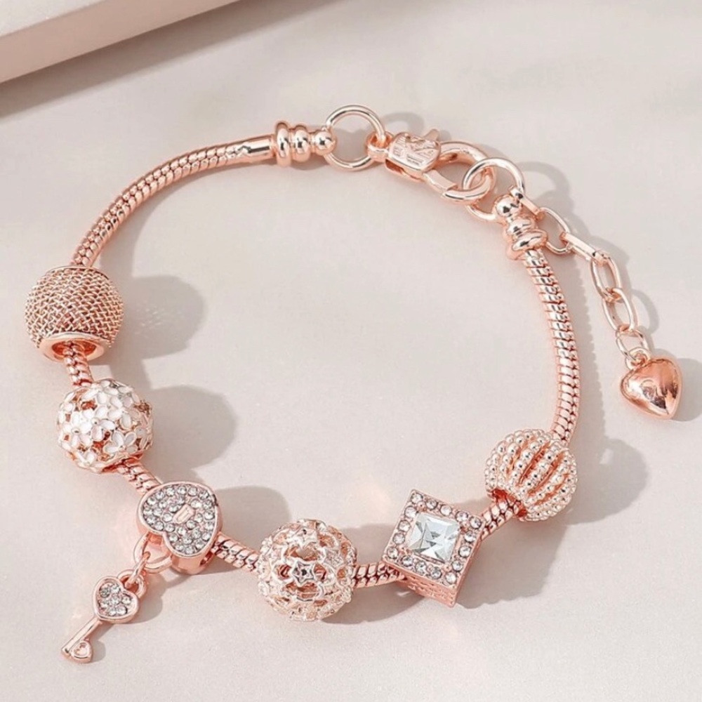 Rose Gold Charm Bracelet